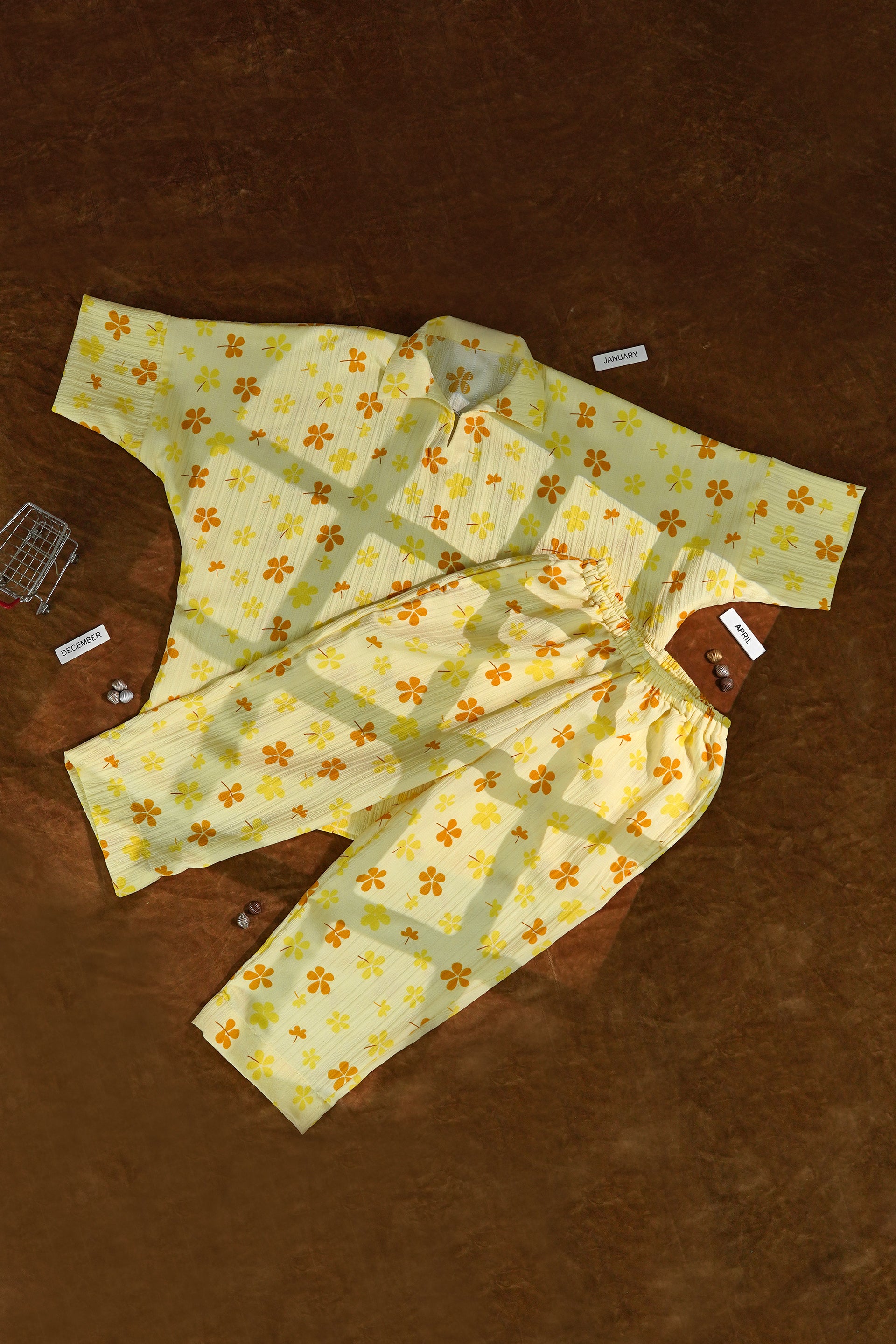 Yellow Flower Co-Ord Set