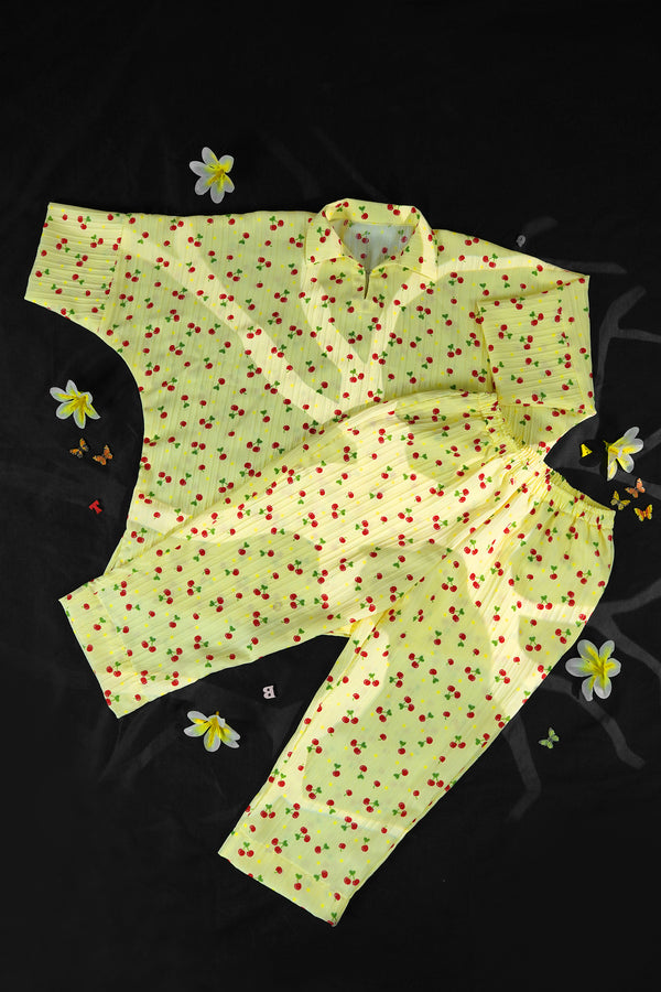 Yellow Cherry Co-Ord Set