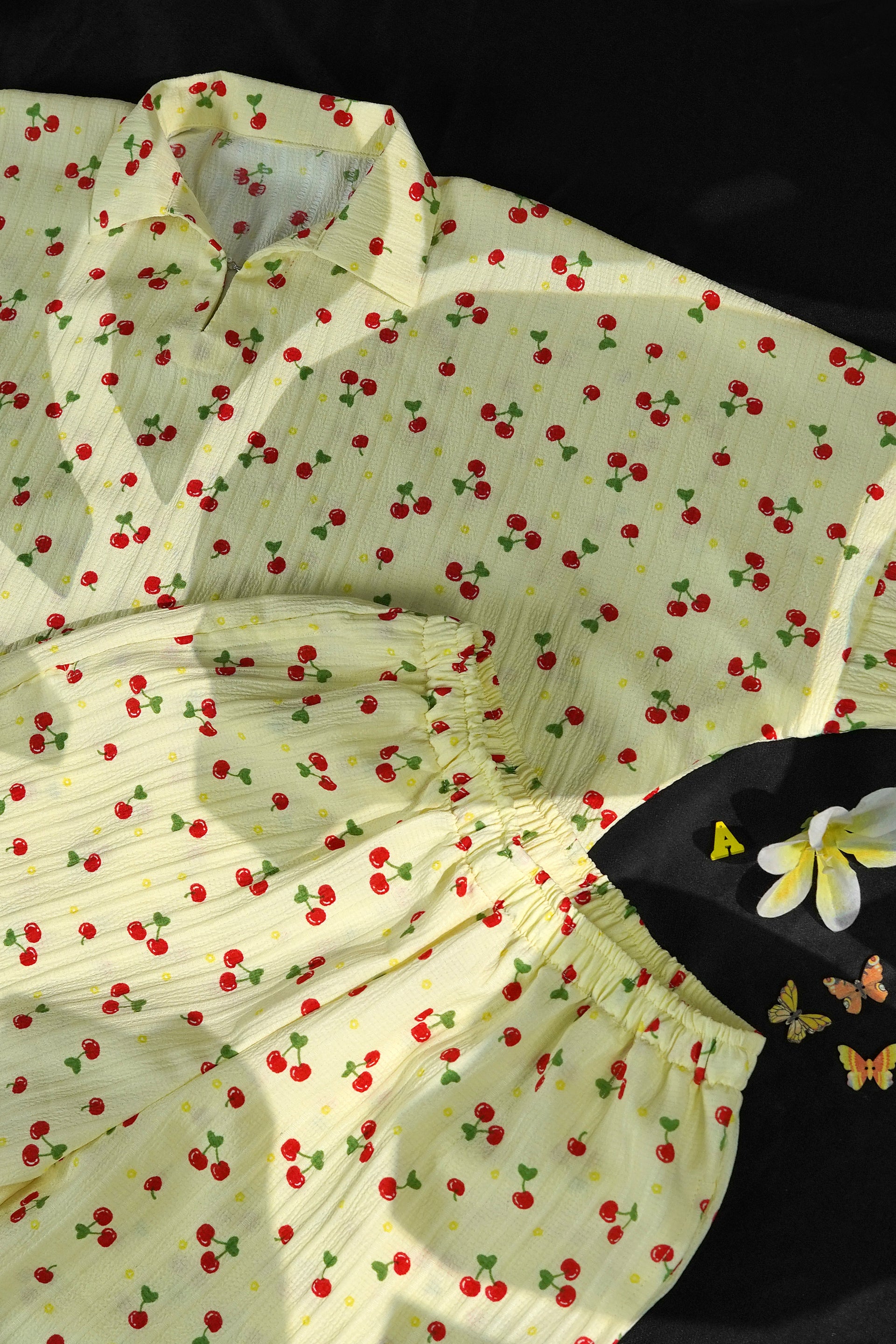 Yellow Cherry Co-Ord Set