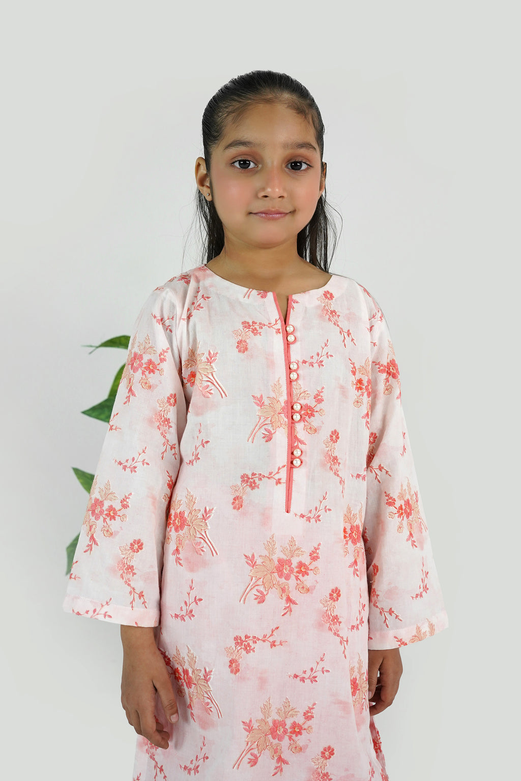 Noori Blush Bloom Location Print Dress