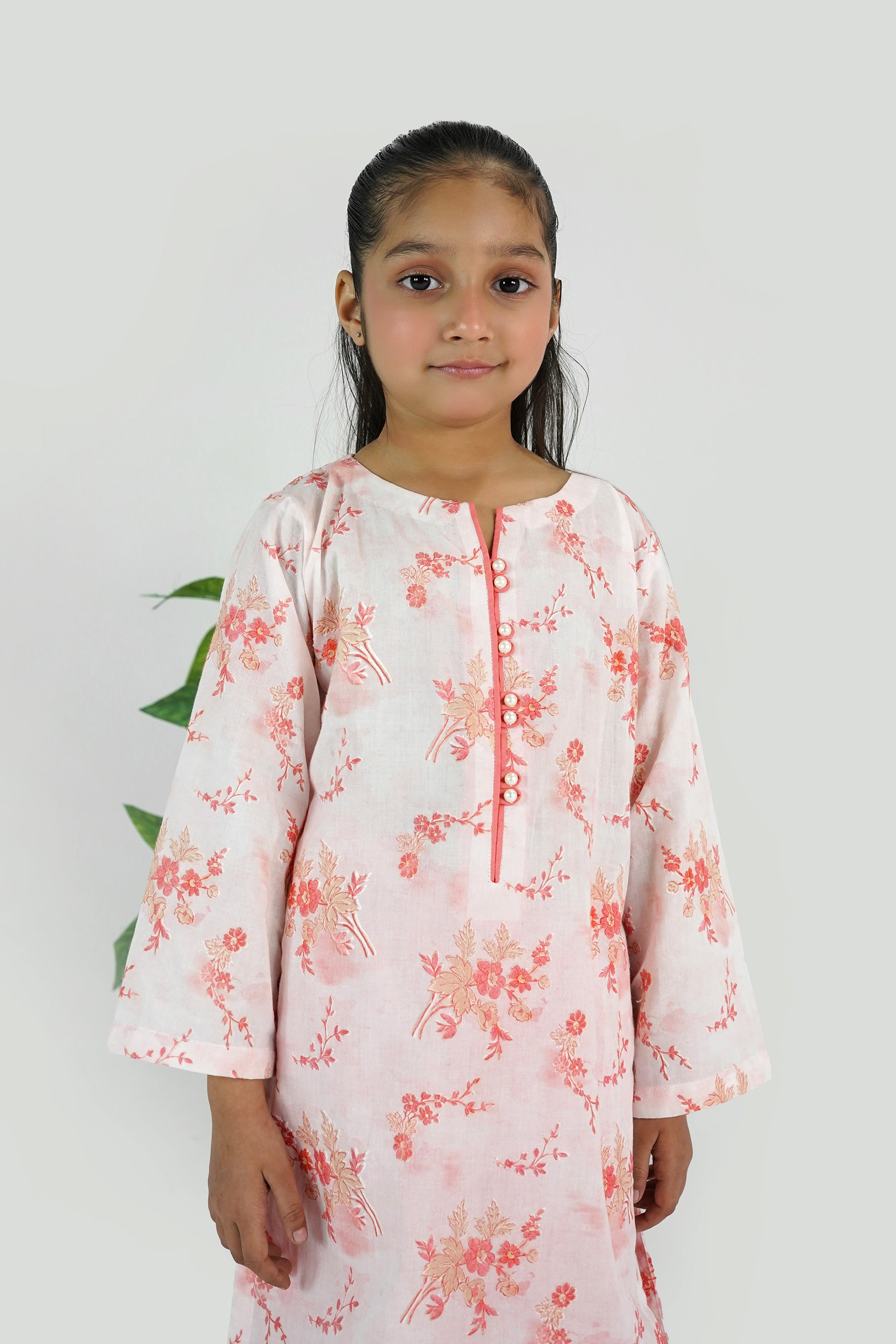 Noori Blush Bloom Location Print Dress