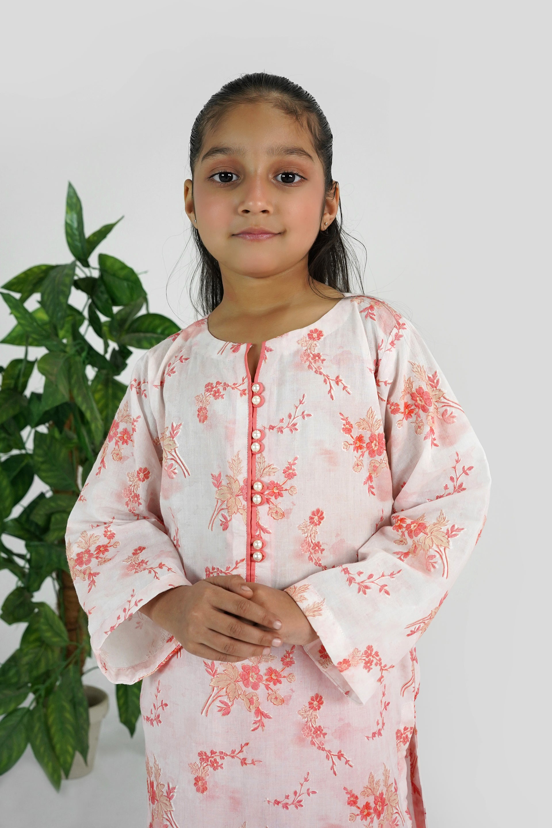 Noori Blush Bloom Location Print Dress