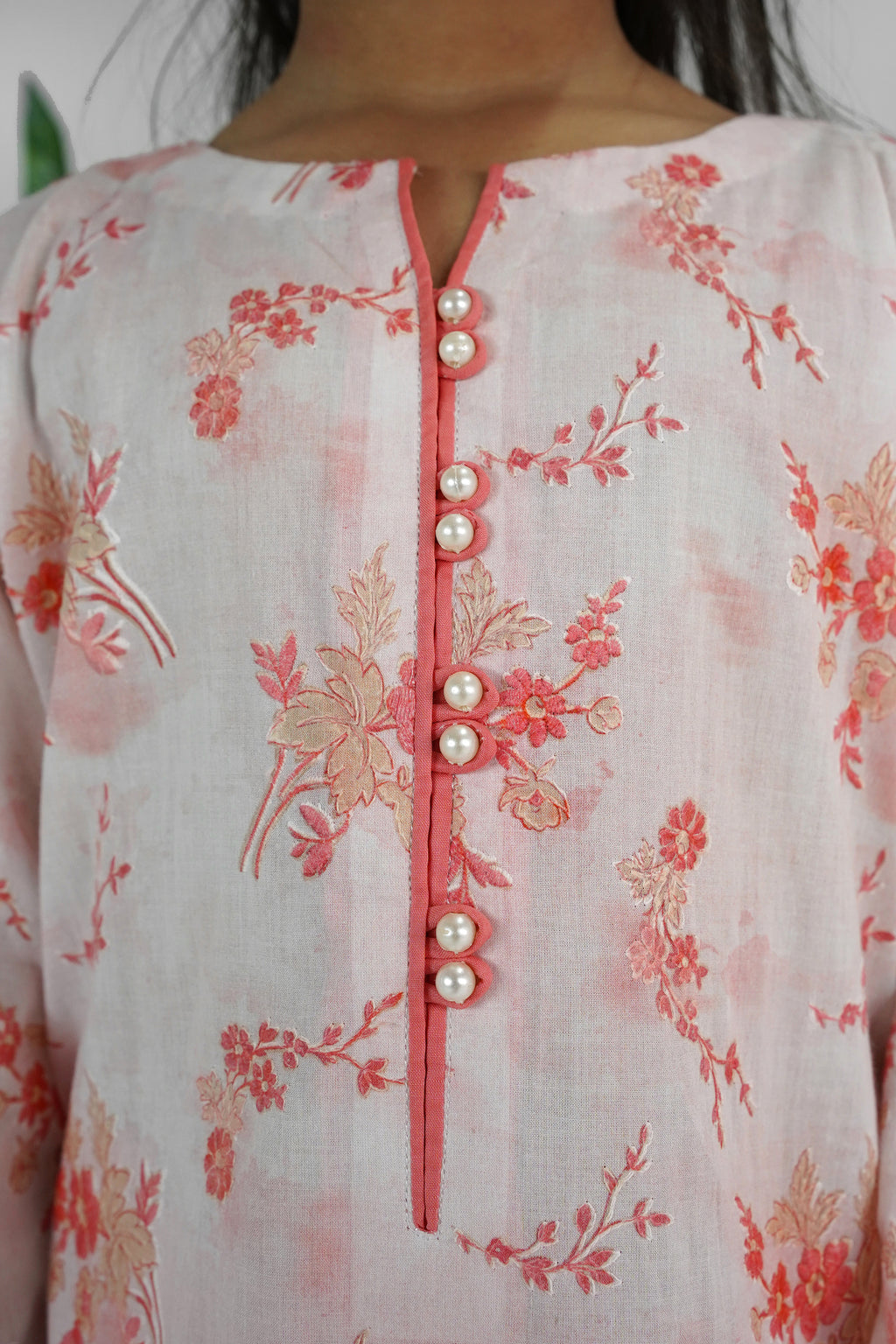 Noori Blush Bloom Location Print Dress