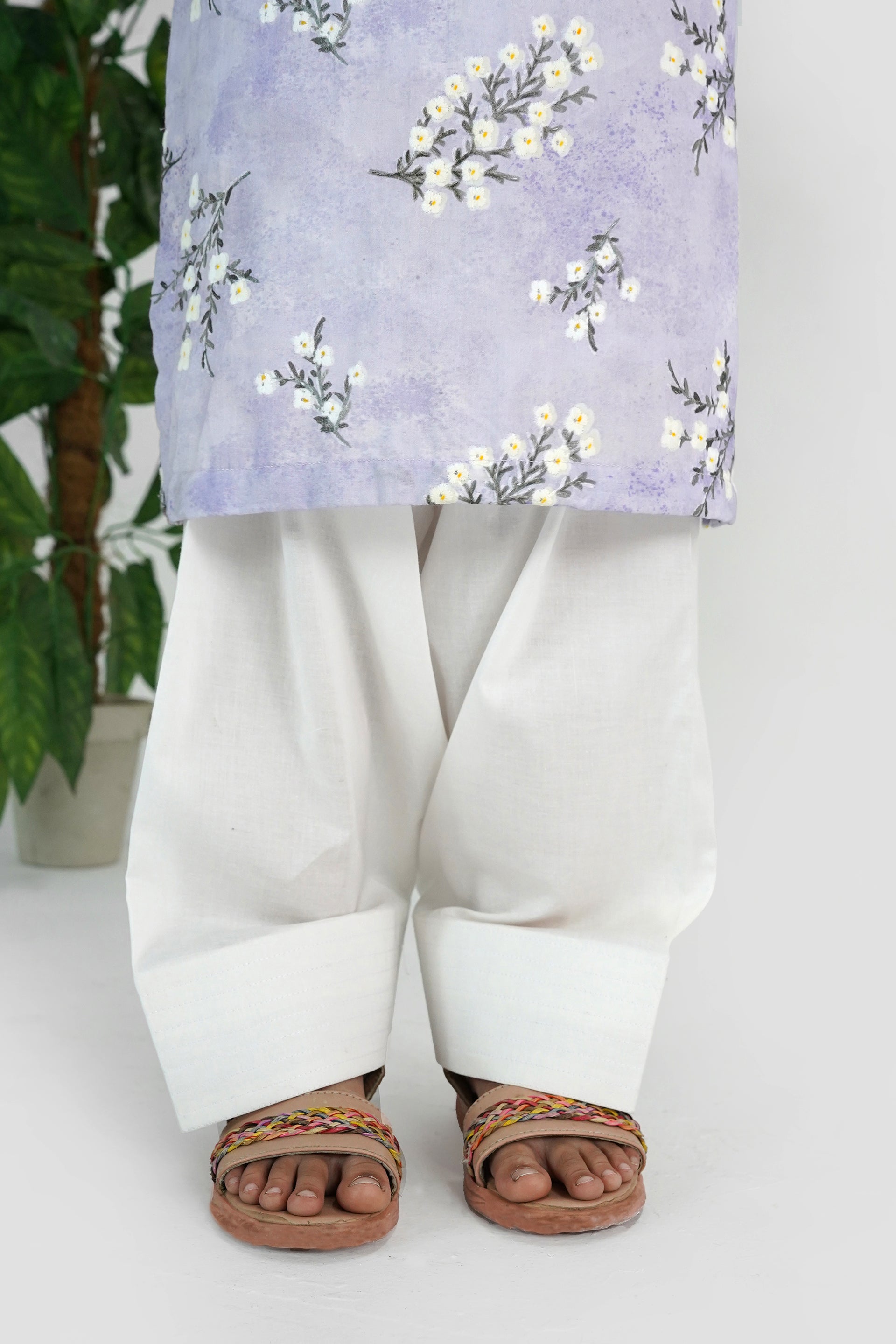 Lavender Bloom Location Print Dress
