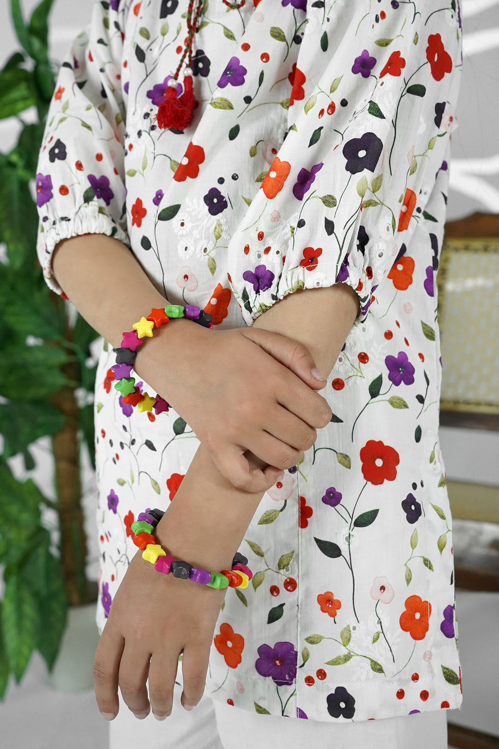 Noori Polka Embroidered Shirt Set