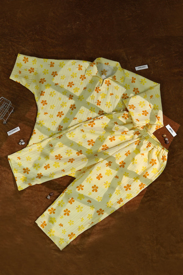 Yellow Flower Co-Ord Set