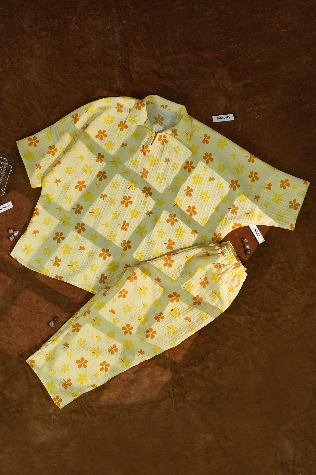 Yellow Flower Co-Ord Set