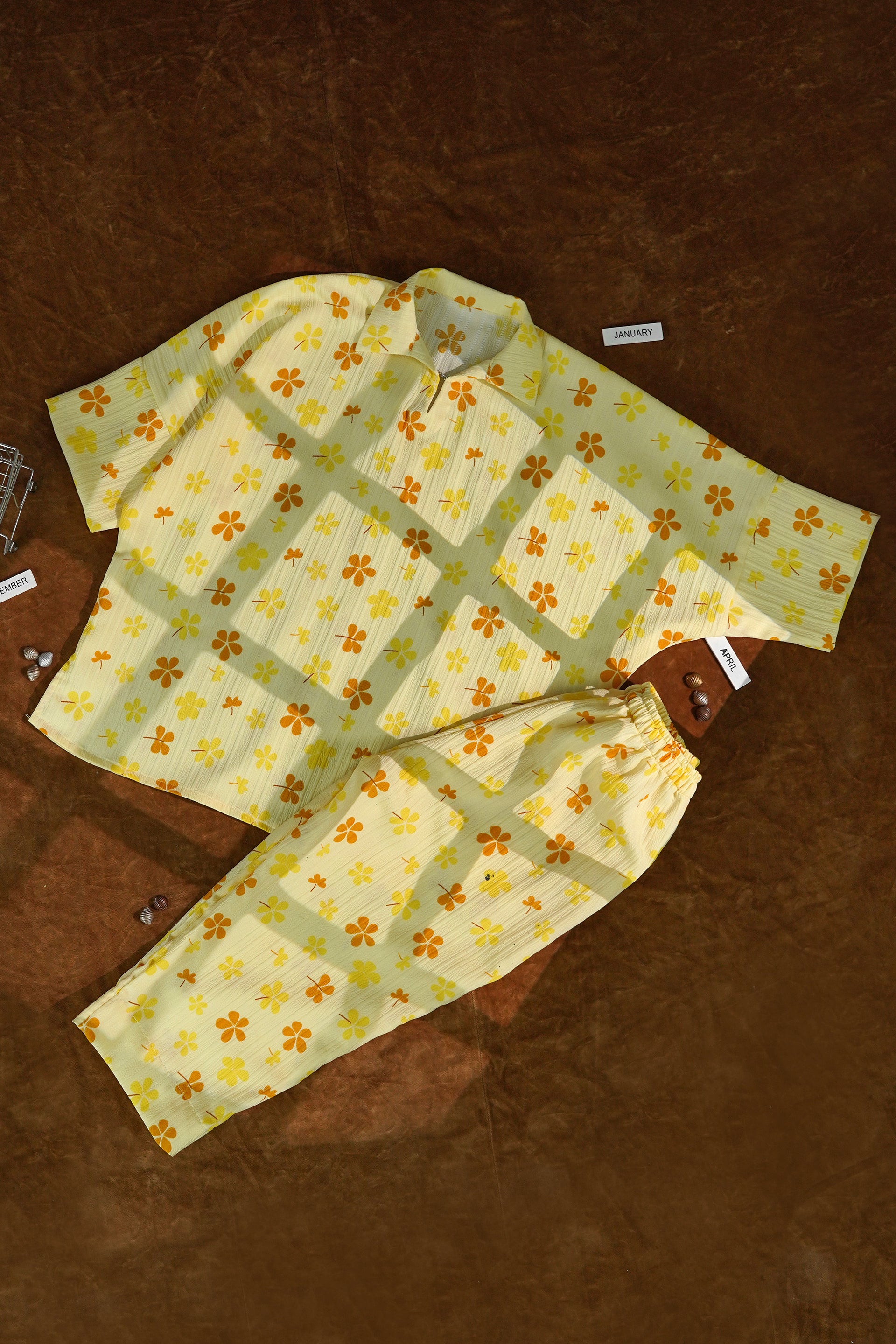 Yellow Flower Co-Ord Set